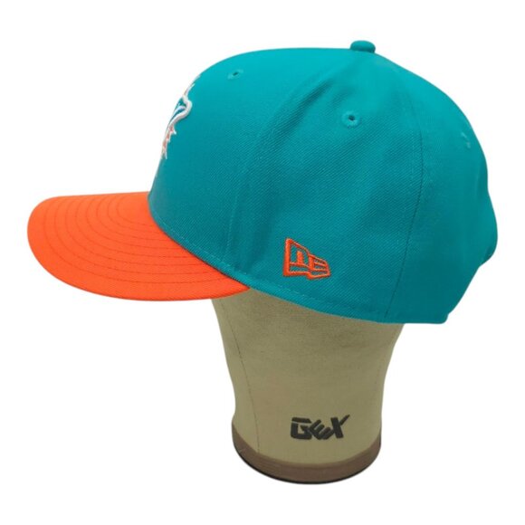 New Era 9Fifty Miami Dolphins Snapback Cap Trucker Embroidered 3D Logo NFL Hat - Picture 11 of 14